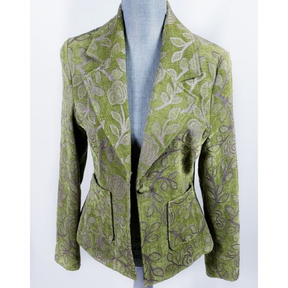 Taunt Rose Brocade Boho Style Blazer S - Picture 7 of 7